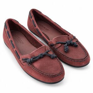 Sebago Felucca Burgundy Leather Loafers Boat Shoes Size 8.5M